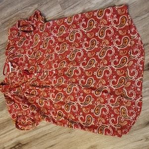 Red Paisley top